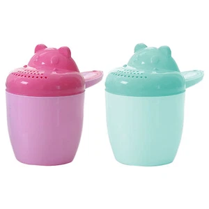 2pcs Baby Bath Cup Toddler Rinse Cup Thickened Cartoon Pourer Safety For Kids - Picture 1 of 14