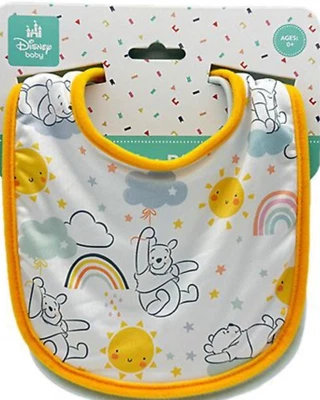 DISNEY Baby Winnie The Pooh Bebé Bebé Bebé Paquete de 2 Baberos Set Para EDADES 0+ NUEVO Foto 1 de 3