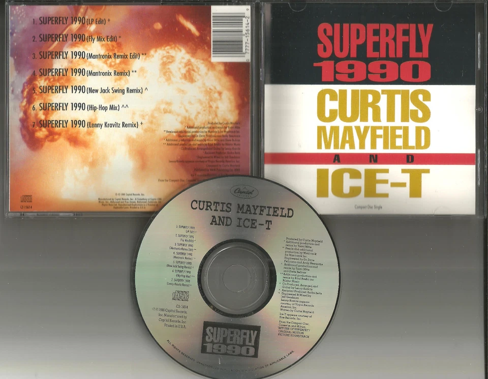 CURTIS MAYFIELD ICE T Superfly 7TRX LENNY KRAVITZ & MANTRONIX REMIXES CD Single Foto 1 de 1
