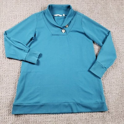 Suéter Pullover Soft Surrounds Para Mujer Medio Verde Chal Cuello Winifred Verde Azulado Foto 1 de 4