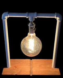 MERCANTILE DESIGN AUTHENTIC INDUSTRIAL IRON PIPE LAMP EDISON BULB WORKS  - Picture 1 of 9