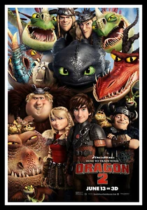 How To Train Your Dragon 2 Movie Poster Print & Unframed Canvas Prints - Bild 1 von 2