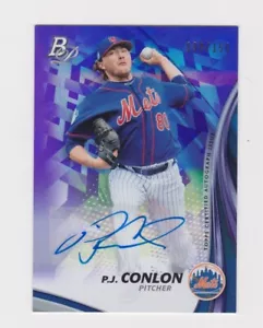 P.J. CONLAN AUTOGRAPH ROOKIE /150 2017 Bowman Platinum Top Pick #TPA-PC 4 - Picture 1 of 1