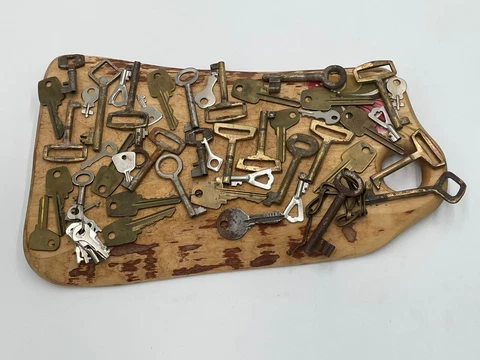 Old vintage antique keys set of various shapes Cover