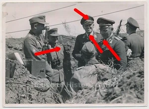 143234: Foto Kuban-Brückenkopf, Mai 1943, VB-Stellung, Generäle, TOP - Bild 1 von 2