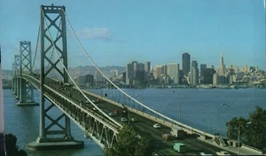 Oakland Bay Bridge San Francisco California Postcard - Imagen 1 de 2