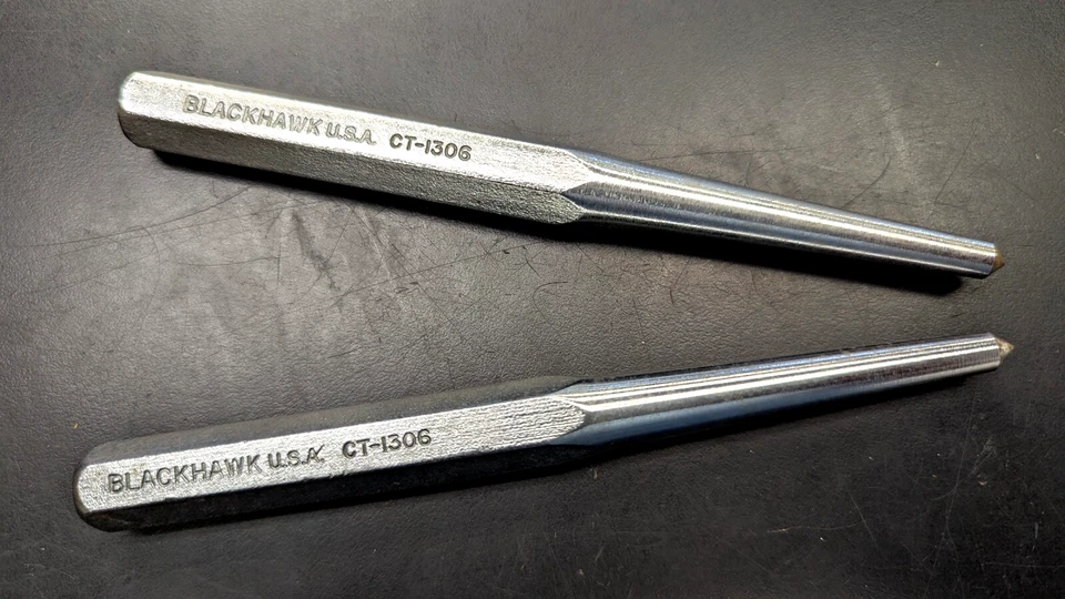 TWO Blackhawk™  USA by Proto® CT-1306 Center Punch, 1/2 x 1/4 taper Tip X 6" OAL - Image 1 of 4