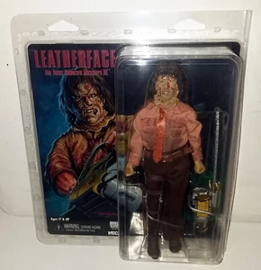  FIGURA VESTIDA HORROR 8" CARRETE NECA JUGUETES CARA CUERO LA MOTOSIERRA MASACRE - Imagen 1 de 2