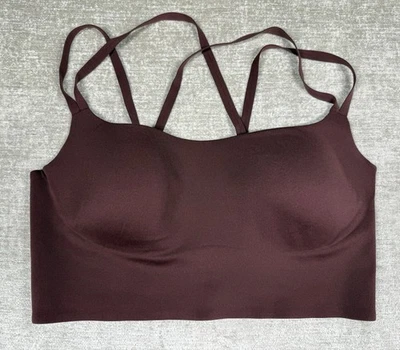 OFFLINE By Aerie Real Me Hold Up Sports Bra XL Most Support Maroon Strappy Lined - Image 1 of 4