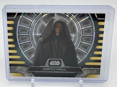 2024 Topps Star Wars High Tek Darth Maul Fantastek Orange 6/25 #F-DM - Image 1 of 3