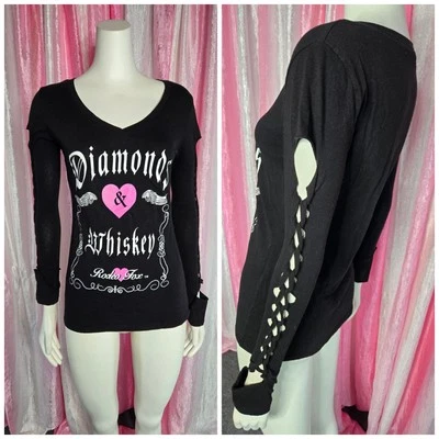 Blusa Demi Loon Cowgirl corte laser diamantes e uísque tamanho médio  - Imagem 1 de 4