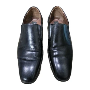 Zapatos de vestir de cuero NXT Italy Collection para hombre sin cordones negros talla 9  - Imagen 1 de 8