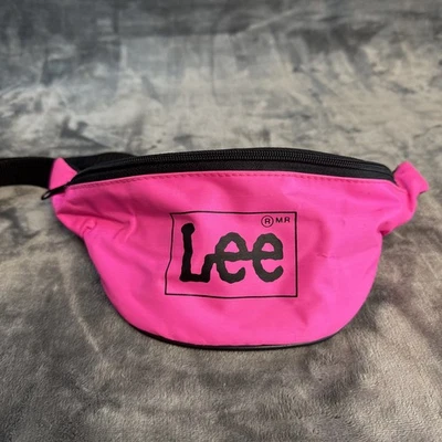 Riñonera Jeans LEE Vintage Años 90 Rosa Neón Cartera Ajustable Foto 1 de 4