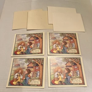 Main Street Press 1994 Lisa Blowers Arte 4 Tarjetas de notas “Palabras alentadoras” LEER - Imagen 1 de 8