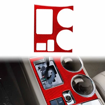 Cuadro de engranajes de fibra de carbono rojo para Toyota Highlander 2008-2013 Foto 1 de 4