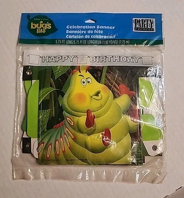 NOS Disney A Bug’s Life Party Decorations Happy Birthday Celebration Banner  - Image 1 of 2