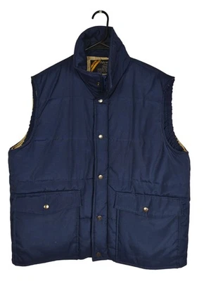 Vintage Sears Outerwear Men's XL Blue Quilted Sleeveless Puffer Vest Jacket - Image 1 of 4