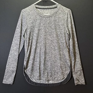 Athleta Shirt Damen klein grau langarm Damen Daumenlöcher Training sportlich - Bild 1 von 7