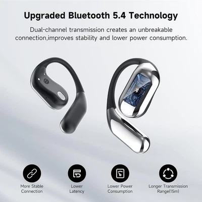 Auriculares Open Ear Bluetooth 5.4, Auriculares Inalámbricos Deportivos Sobre Auriculares con... Foto 1 de 4
