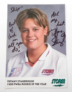 Foto firmada por Tiffany Stanbrough de 5x7 autógrafo profesional Bowler - Imagen 1 de 2
