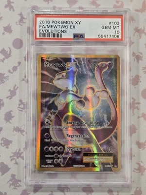 PSA 10 Mewtwo EX 103 Pokemon XY Evolutions 2016 - Image 1 of 2