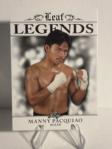 TARJETA DE BOXEO MANNY PACQUIAO 2022 LEAF LEGENDS LANZAMIENTO ESPECIAL #LA-06 - Imagen 1 de 2