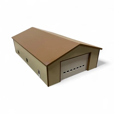 1/64 Custom Farm Implement Building Shop 50x80 Tan and Brown - Image 1 of 2
