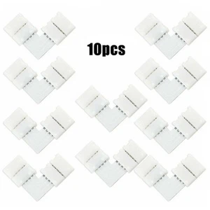 10X 10mm L-Shape 4pin Corner Connector Adapter For 5050/3528 RGB LED Strip Light - Picture 1 of 6