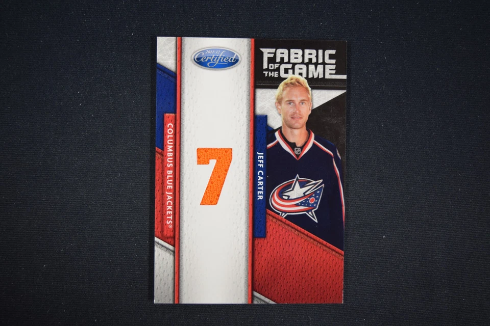 Jeff Carter 2011-12 Certified Fabric of the Game Jersey Number Materials /25 - Image 1 of 2