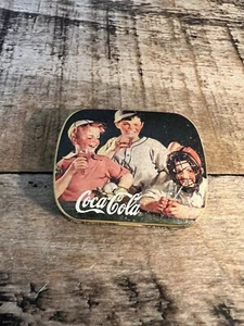 Piccolo contenitore in latta Coca Cola con coperchio raro vintage - Foto 1 di 10