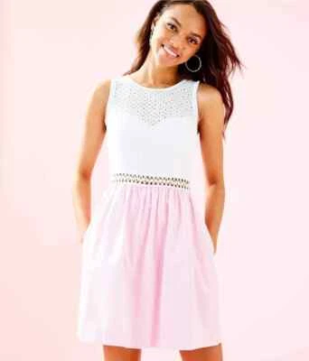 Lilly Pulitzer Alivia Dress Women's Havana Pink two Pocket Size 2 MSRP $228 - Image 1 of 4