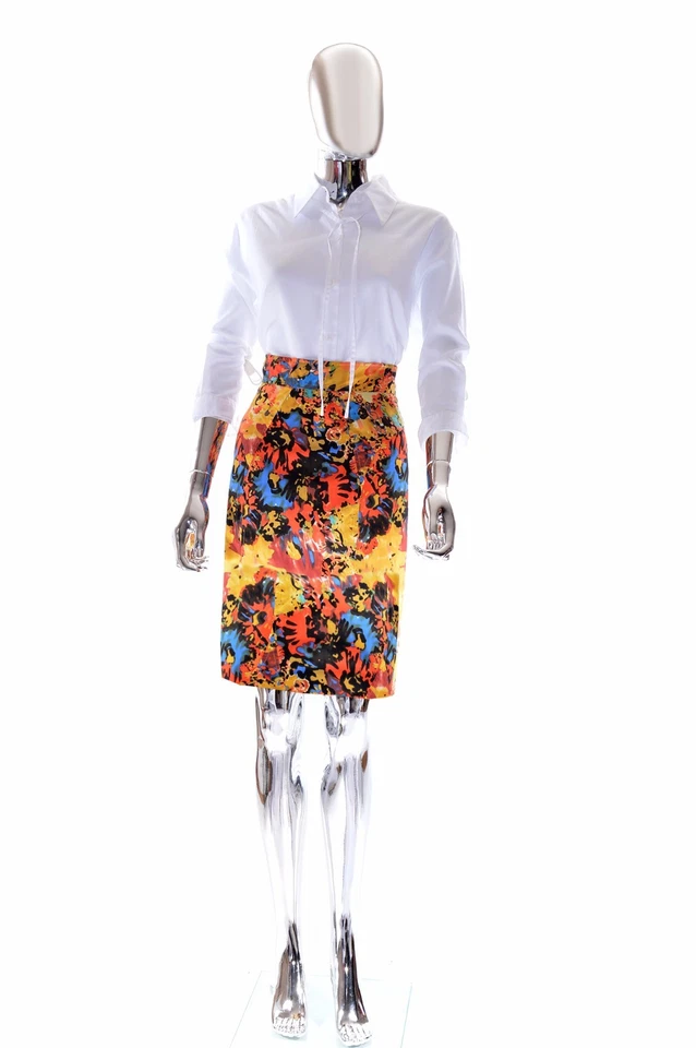 Tracy Reese Womens Abstract Floral Print High Waist Lined Zip Skirt - Size 2 - Image 1 of 4