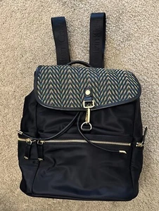 CALVIN KLEIN Florence Large Backpack in Black With Batik Design - Mint Condition - Picture 1 of 14