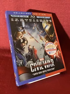 CAPTAIN AMERICA CIVIL WAR 3D + Blu-Ray + Digital W/ Slipcover COLLECTORS EDITION - Imagen 1 de 9