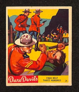 R39 National Chicle, Dare Devils, 1936, #24 Four Beat, Canada Mounties - Picture 1 of 2