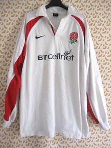 Maillot Rugby Angleterre Nike England BtCellnet Vintage coton Shirt vintage - L - Picture 1 of 11