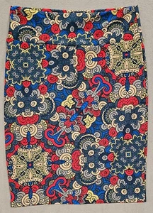 LuLaRoe Damen bequemer Bleistiftrock zum Überziehen geometrisches Design Größe L - Bild 1 von 3