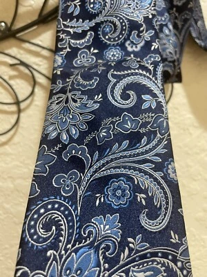 Corbata cuello cachemir azul Sean peines hinchados nueva nunca usada Foto 1 de 4