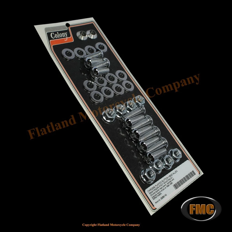 Colony 2290-14, Rear Fender Strut Mount Kit, 1986-1999 Softail, Button Head - Image 1 of 1