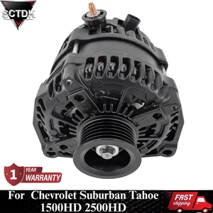 300amp Black Alternator High Output For Chevrolet Suburban Tahoe 1500HD 2500HD - Picture 1 of 14