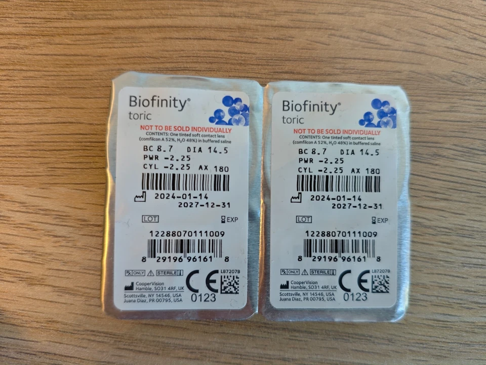 Biofinity Toric Kontaktlinsen / Torische Monatslinsen Cooper Vision 2x - Bild 1 von 1