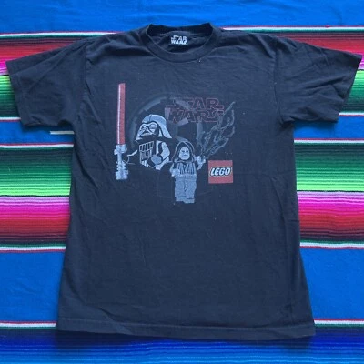 Camiseta Star Wars Legos Camisa Gráfica Niños GRANDE L Darth Vader Palpatine NEGRA Foto 1 de 4