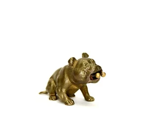 Figura de bulldog francés de bronce de Viena cortador de cigarros - Imagen 1 de 5
