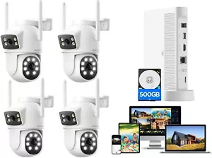 ✅TOGUARD WLAN Überwachungskamera Set 10CH Videoüberwachung mit 4X PTZ Aussen IR - Bild 1 von 12