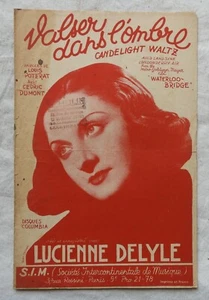 Partition ancienne 1946 " VALSER DANS L'OMBRE " Lucienne Delyle - Picture 1 of 2