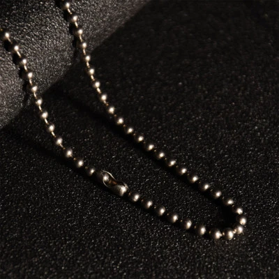 Collar de cuentas de bola cadena militar del ejército no es fácil de alergias Foto 1 de 3