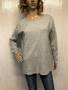 Pull Laura Clement Laine Soie Cachemire Gris Femme L VFP065 - Imagen 1 de 11