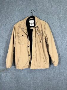 Iron Industries Jacket Men Extra Large Brown Bomber Sherpa Lined Button Down