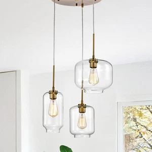 Ole Satin Gold 3-light Metal Glass Chandelier - Picture 1 of 2