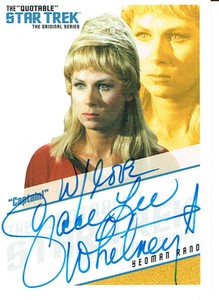 STAR TREK ORIGINAL SERIES 40TH ANNIVERSARY AUTOGRAPH CARD QA8 GRACE LEE WHITNEY